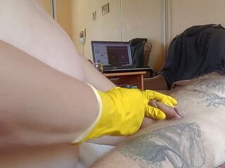 Fat damsel Jerks off My manhood in Gloves and with Oil: x rated video 30 | xHamster