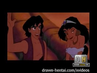 Aladdin sexe film - plage cochon agrafe avec jasmin