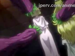 Sensational elf putri screwed by bunch of tentacles in hentai clip