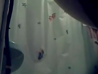 Lei sega il nascosto webcam in il bagno