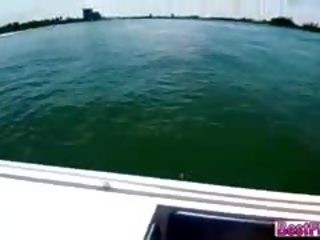 Lascivious Group Of Teens Gets Their Pussy Fucked On A Boat